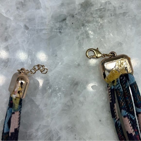 Costume Jewlery, Woven and Beaded Necklace, Four Layers - Picture 5 of 6